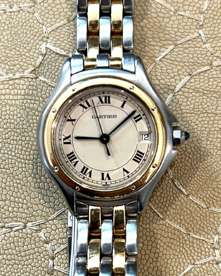 Cartier Panthère Cougar 26MM Quartz White Dial Two-Tone Bracelet (187906)