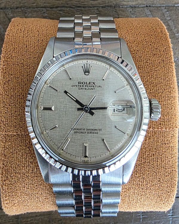 1973 Rolex Datejust 36MM Silver "Linen" Dial Jubilee Bracelet (1603)