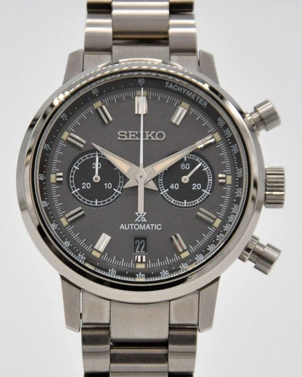 2025 Seiko Prospex Speedtimer Chronograph 42MM Grey Dial Steel Bracelet (SRQ037)