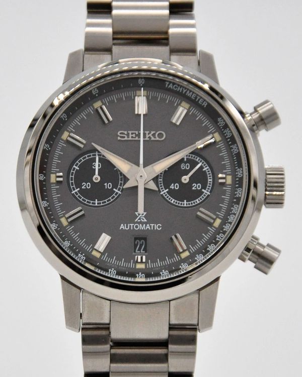 2025 Seiko Prospex Speedtimer Chronograph 42MM Grey Dial Steel Bracelet (SRQ037)