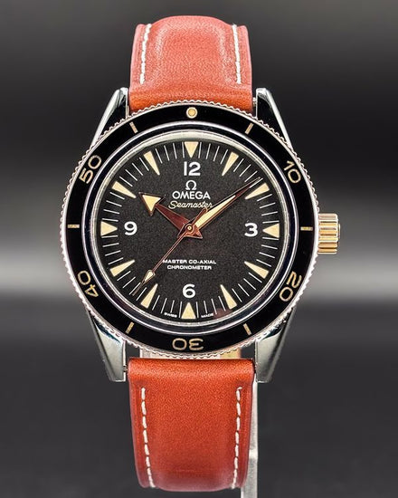 2018 Omega Seamaster 300 41MM Black Dial Leather Strap (233.22.41.21.01.002)