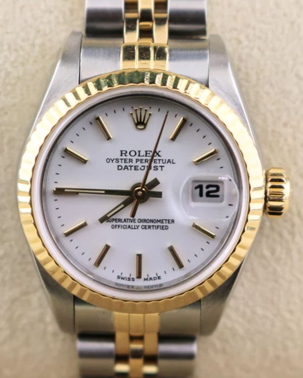 1989 (R Serial) Rolex Lady-Datejust 26MM White Dial Two-Tone Jubilee Bracelet (69173)