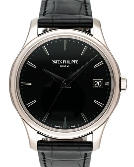 2017 Patek Philippe Calatrava 39MM Black Dial Leather Strap (5227G-010)