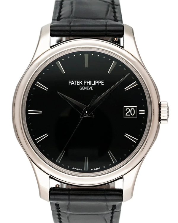 2017 Patek Philippe Calatrava 39MM Black Dial Leather Strap (5227G-010)