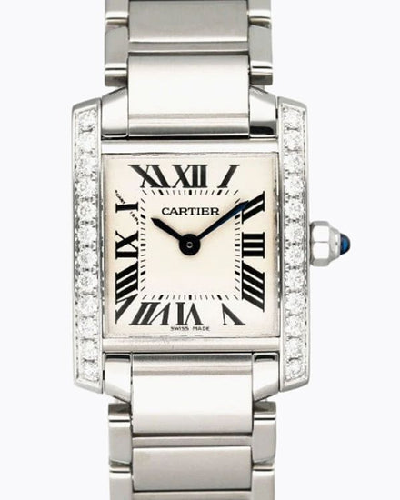 2020 Cartier Tank Française 20MM Quartz White Dial Steel Bracelet (W4TA0008)
