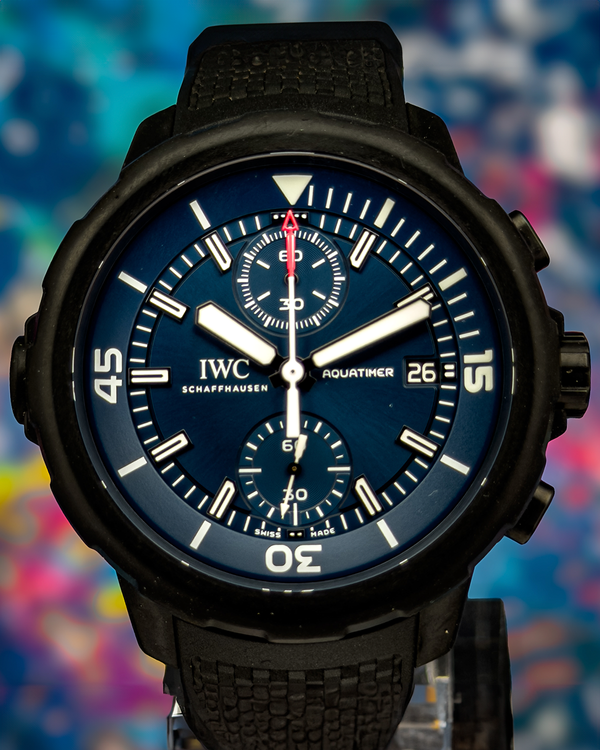 2021 IWC Schaffhausen Aquatimer "Laureus Sport for Good" Edition 45MM Blue Dial Rubber Strap (IW379507)