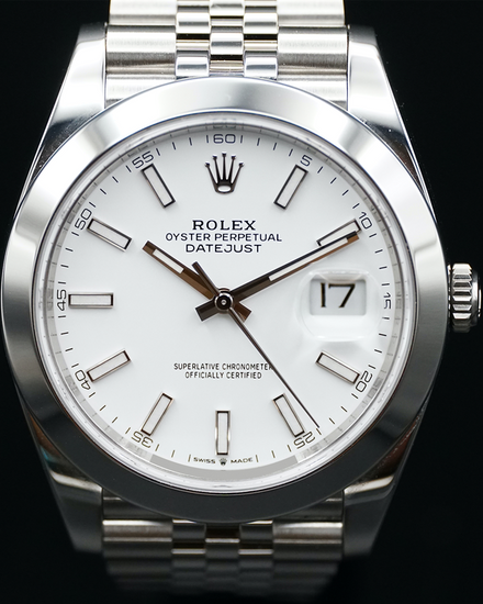 2025 Rolex Datejust 41MM White Dial Jubilee Bracelet (126300)