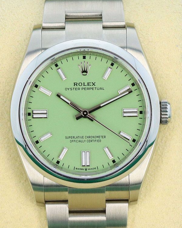 Rolex Oyster Perpetual 36MM Pistachio Dial Oyster Bracelet (126000)