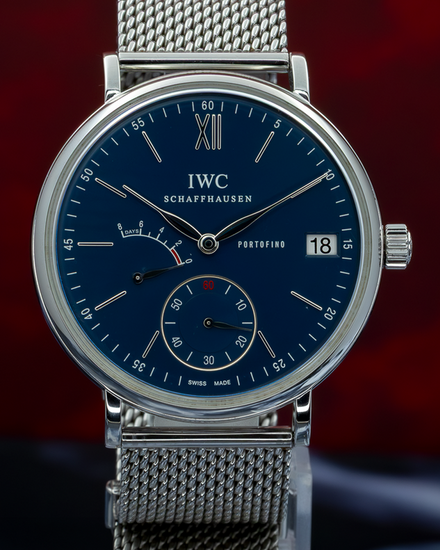 No Reserve - 2020 IWC Schaffhausen Portofino 8 Days 45MM Blue Dial Steel Bracelet (IW510116)