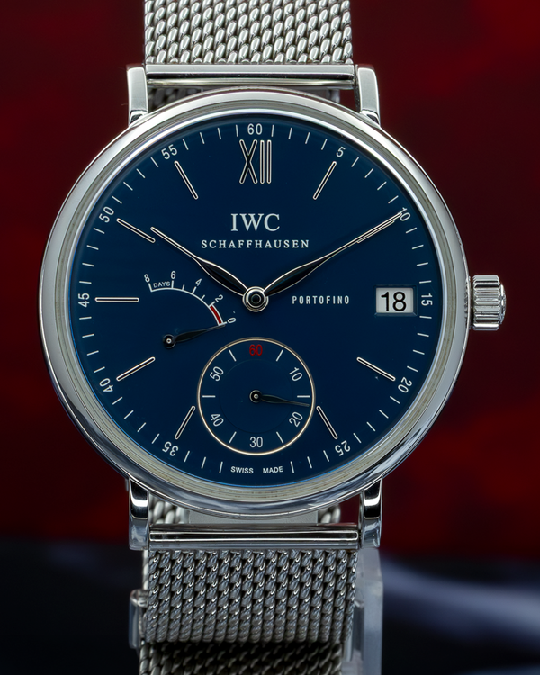 No Reserve - 2020 IWC Schaffhausen Portofino 8 Days 45MM Blue Dial Steel Bracelet (IW510116)