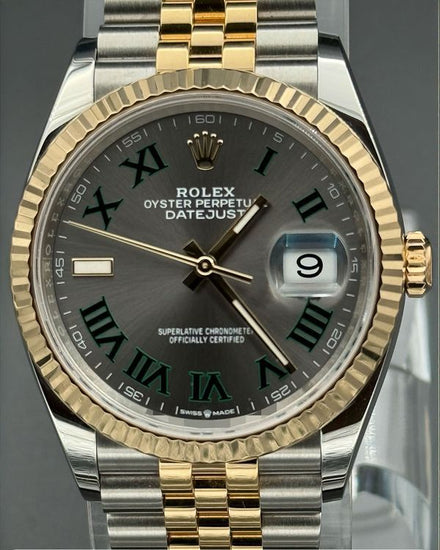 2024 Rolex Datejust "Wimbledon" 36MM Slate Dial Two-Tone Jubilee Bracelet (126233)