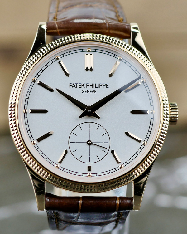 2024 Patek Philippe Calatrava 39MM Silver Dial Leather Strap (6119R-001)