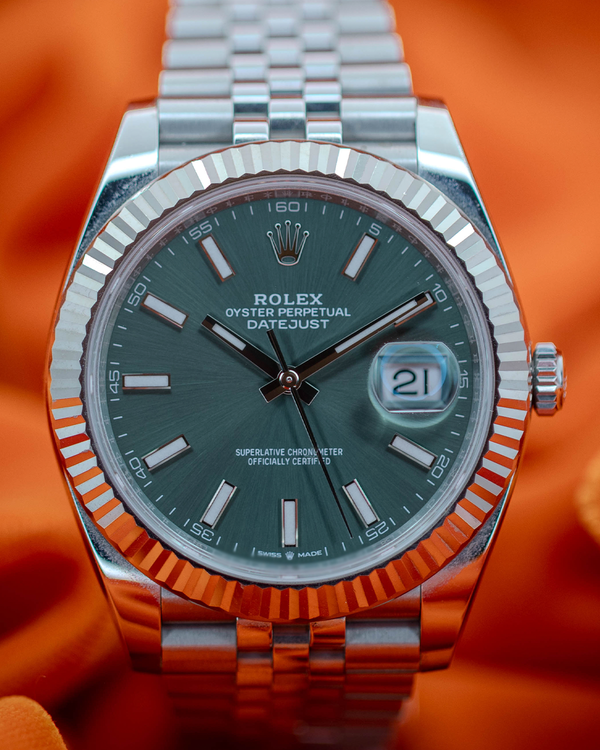 2024 Rolex Datejust 41MM Mint Green Dial Jubilee Bracelet (126334)