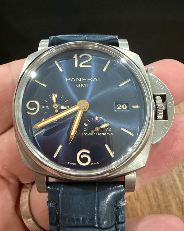 2020 Panerai Luminor Due GMT 45MM Blue Dial Leather Strap (PAM00964)