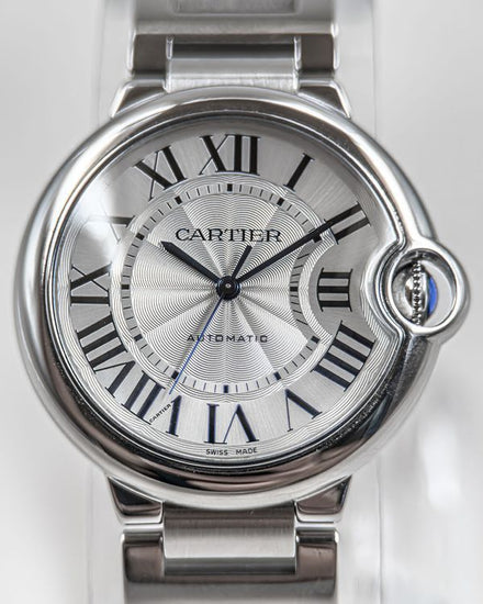 No Reserve - 2017 Cartier Ballon Bleu 36MM Silver Dial Steel Bracelet (W6920046)