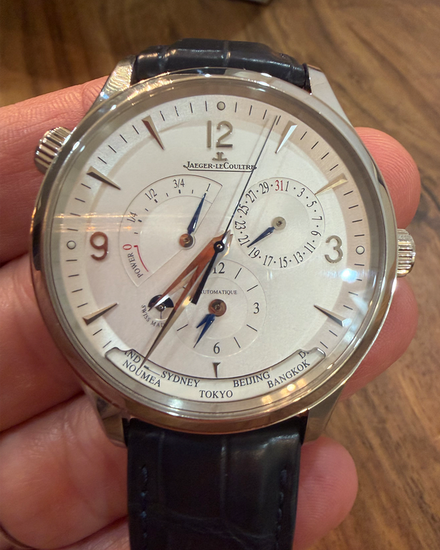 2022 Jaeger-LeCoultre Master Control Geographic 40MM Silver Dial Leather Strap (Q4128420)