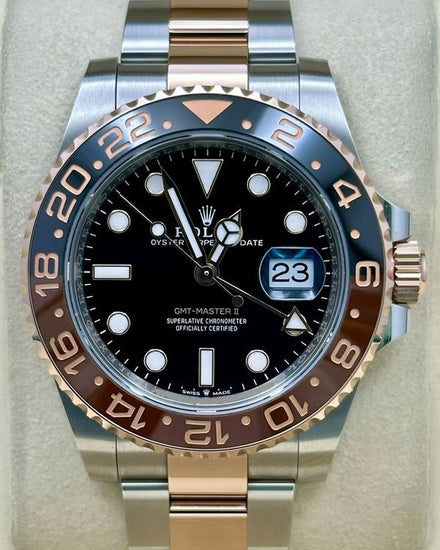 2025 Rolex GMT-Master II "Rootbeer" 40MM Black Dial Two-Tone Oyster Bracelet (126711CHNR)