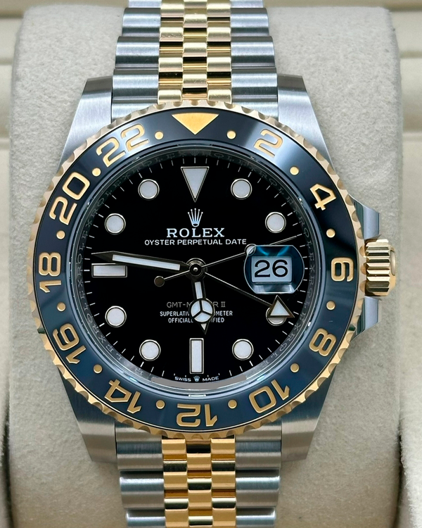 2026 Rolex GMT-Master II "Bumblebee" 40MM Black Dial Two-Tone Jubilee Bracelet (126713GRNR)
