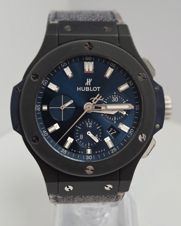 2020 Hublot Big Bang Chronograph 44MM Blue Dial Textile Strap (301.C1.7170.LR)