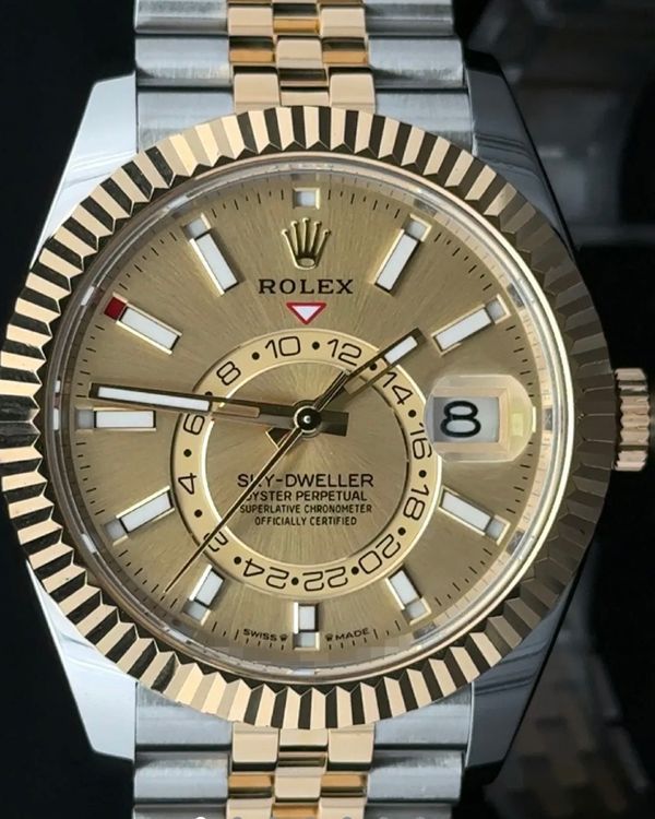 2024 Rolex Sky-Dweller 42MM Champagne Dial Two-Tone Jubilee Bracelet (336933)
