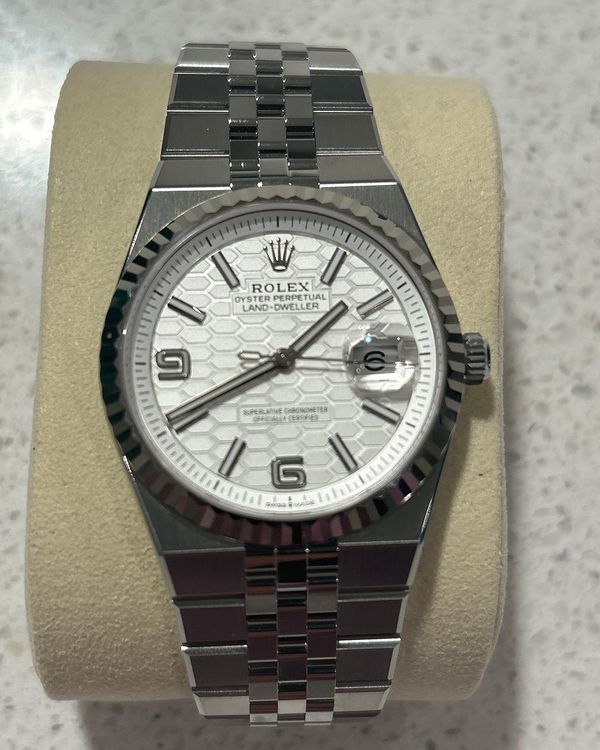 2026 Rolex Land-Dweller 36MM White Dial Flat Jubilee Bracelet (127234)