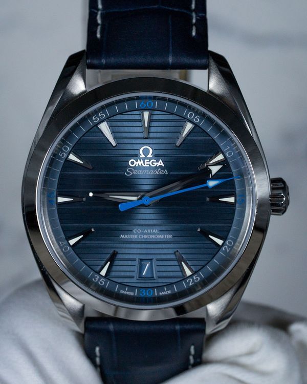2024 Omega Seamaster Aqua Terra 150M 41MM Blue Dial Leather Strap (220.13.41.21.03.002)
