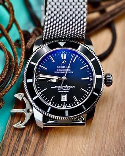 No Reserve - 2013 Breitling Superocean Heritage 46MM Black Dial Steel Bracelet (A17320)
