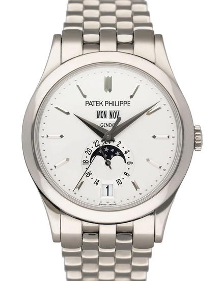 2014 Patek Philippe Complications 38.5MM Silver Dial White Gold Bracelet (5396/1G-010)