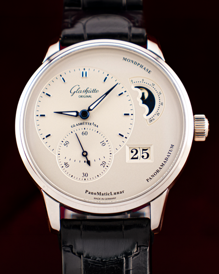 2022 Glashütte Original PanoMaticLunar 40MM Silver Dial Leather Strap (1-90-02-42-32-50)