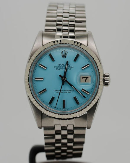 No Reserve - Rolex Datejust 36MM Aftermarket Blue  Dial Jubilee Bracelet (1601)