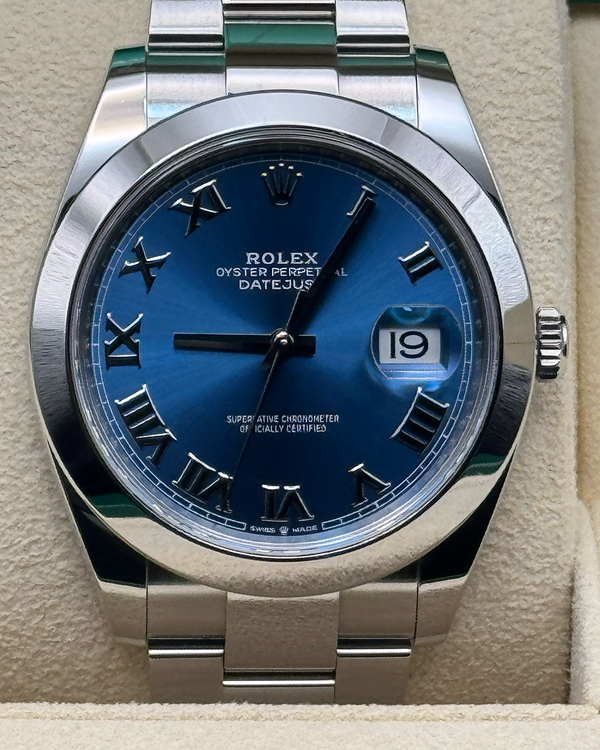 Rolex Datejust 41MM Blue Dial Oyster Bracelet (126300)