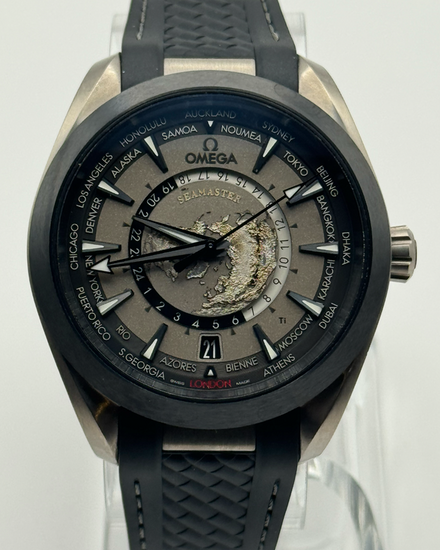 2023 Omega Seamaster Aqua Terra Worldtimer 43MM Grey Dial Rubber Strap (220.92.43.22.99.001)