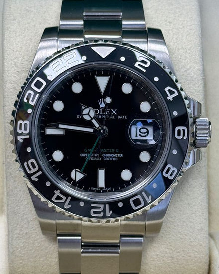 2010 Rolex GMT-Master II 40MM Black Dial Oyster Bracelet (116710LN)
