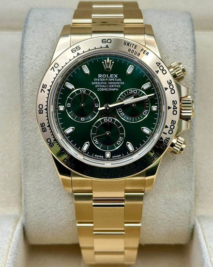 2021 Rolex Cosmograph Daytona "John Mayer" 40MM Green Dial Yellow Gold Oyster Bracelet (116508)