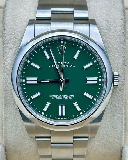 2024 Rolex Oyster Perpetual 41MM Green Dial Oyster Bracelet (124300)