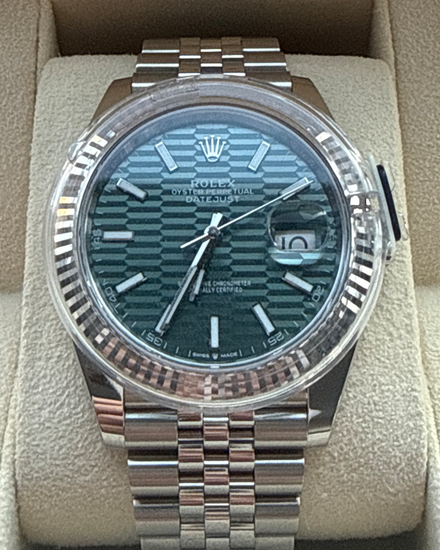 2024 Rolex Datejust 41MM Green "Fluted Motif" Dial Jubilee Bracelet (126334)