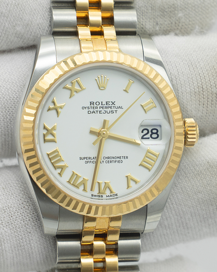 2018 Rolex Lady-Datejust 31MM White Dial Two-Tone Jubilee Bracelet (178273)