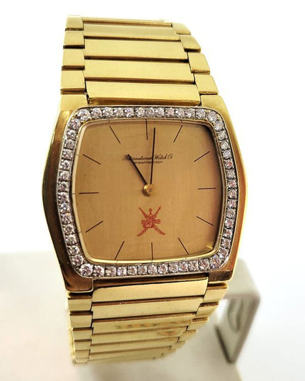 IWC Schaffhausen Vintage "Khanjar" 35.5MM Champagne Dial Yellow Gold Bracelet (2355661)