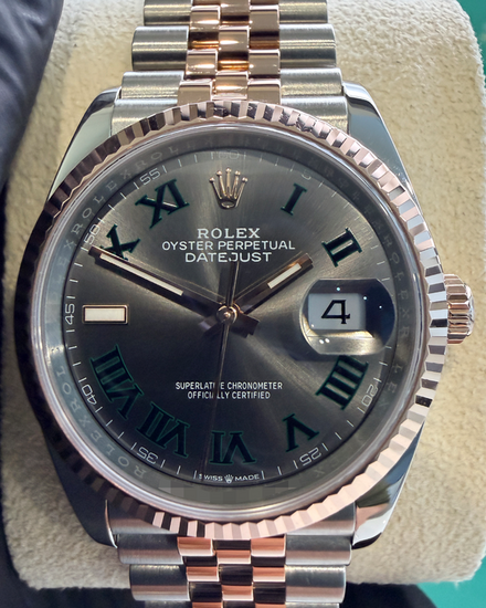 2025 Rolex Datejust "Wimbledon" 36MM Slate Dial Two-Tone Jubilee Bracelet (126231)