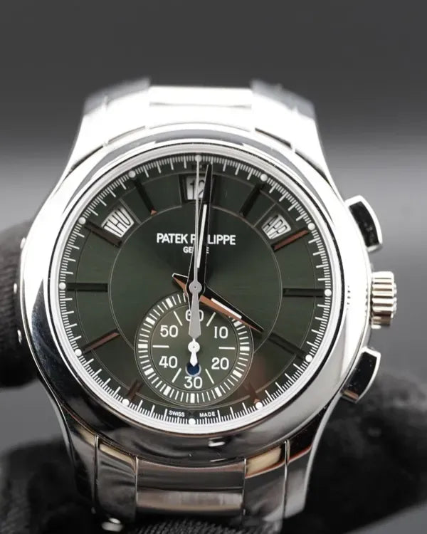 2026 Patek Philippe Annual Calendar 42MM Green "Olive" Dial Steel Bracelet (5905/1A-001)