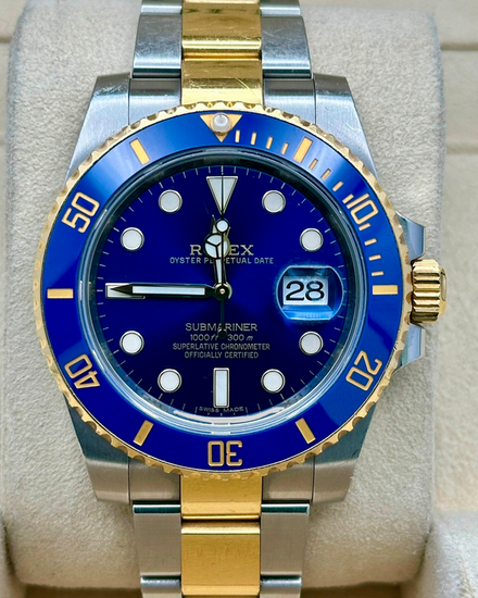 2015 Rolex Submariner Date "Bluesy" 40MM Blue Dial Two-Tone Oyster Bracelet (116613LB)
