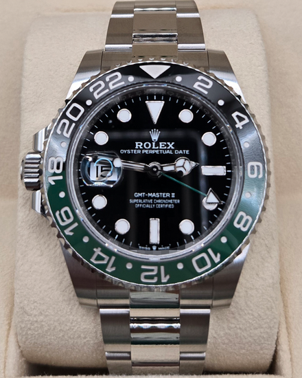 2024 Rolex GMT-Master II "Sprite" 40MM Black Dial Oyster Bracelet (126720VTNR)