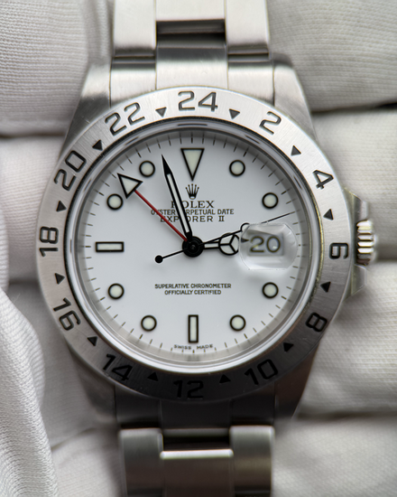 2001 Rolex Explorer II "Polar" 40MM White Dial Oyster Bracelet (16570)