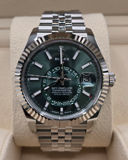 2024 Rolex Sky-Dweller 42MM Green Dial Jubilee Bracelet (336934)