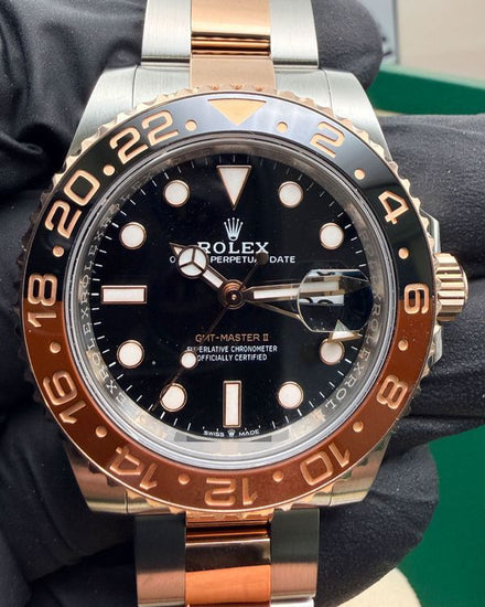 2025 Rolex GMT-Master II "Rootbeer" 40MM Black Dial Two-Tone Oyster Bracelet (126711CHNR)