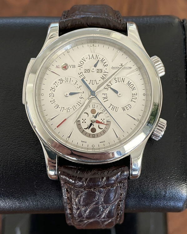 2010 Jaeger-LeCoultre Master Grand Réveil 43MM Silver Dial Leather Strap (Q163842A)