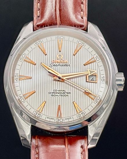 2015 Omega Seamaster Aqua Terra 150M 41.5MM Silver Dial Leather Strap (231.13.42.21.02.002)