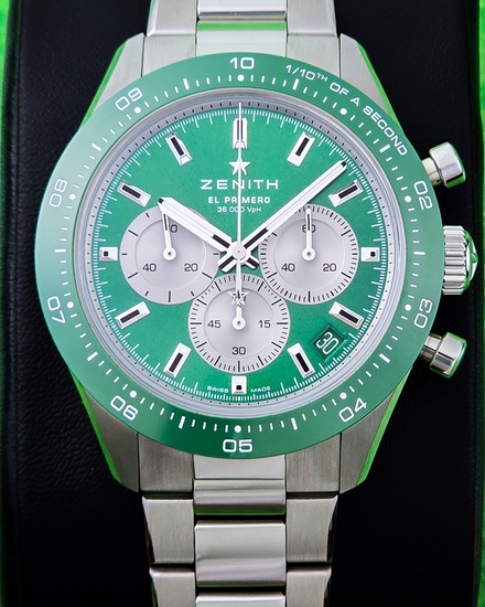 No Reserve - 2025 Zenith Chronomaster Sport "Yoshida" L.E. 41MM Green Dial Steel Bracelet (03.3108.3600/57.M3100)