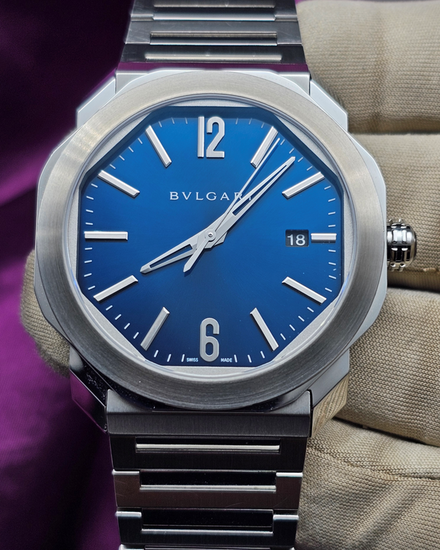 Bvlgari Octo Roma 41MM Blue Dial Steel Bracelet (OC41S)