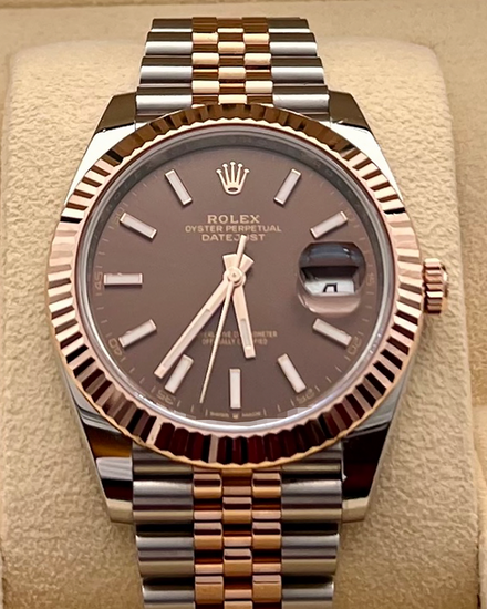 2024 Rolex Datejust 41MM Chocolate Dial Two-Tone Jubilee Bracelet (126331)